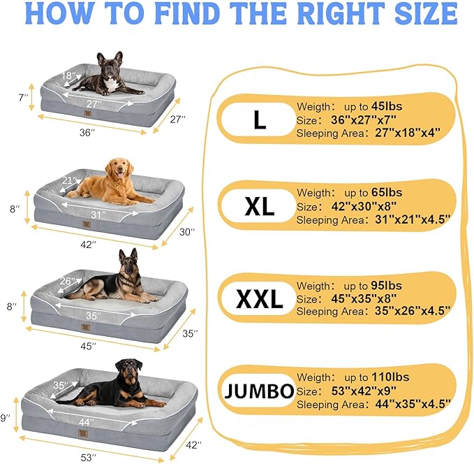 Washable Orthopedic Large Dog Bed - Image 8