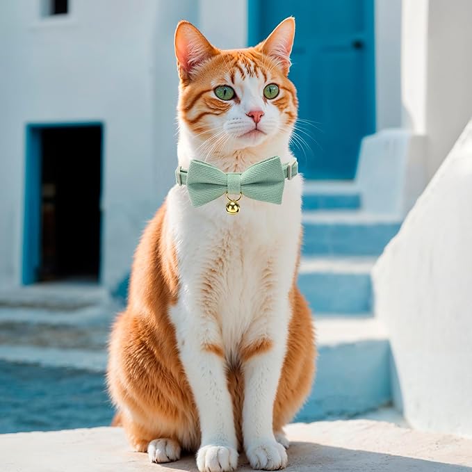 2 Pack Soft Corduroy Cat Collars - Image 3