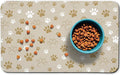 Dog Food Mat, Absorbent Water Bowl Mats Cat Pet Feeding Placemats Beige 17 * 30 by Zoeeya