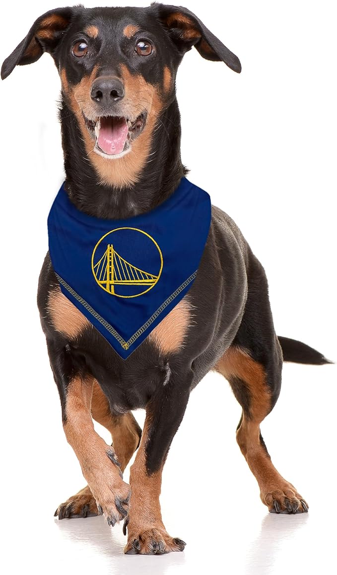 Pets First NBA Golden State Warriors TIE Bandana, Size Small/Medium. Dog - Image 3