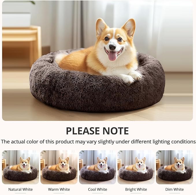 JOLLYVOGUE Calming Dog Bed Large Size Dog, Anti-Anxiety Donut Large Pet Bed - Image 6