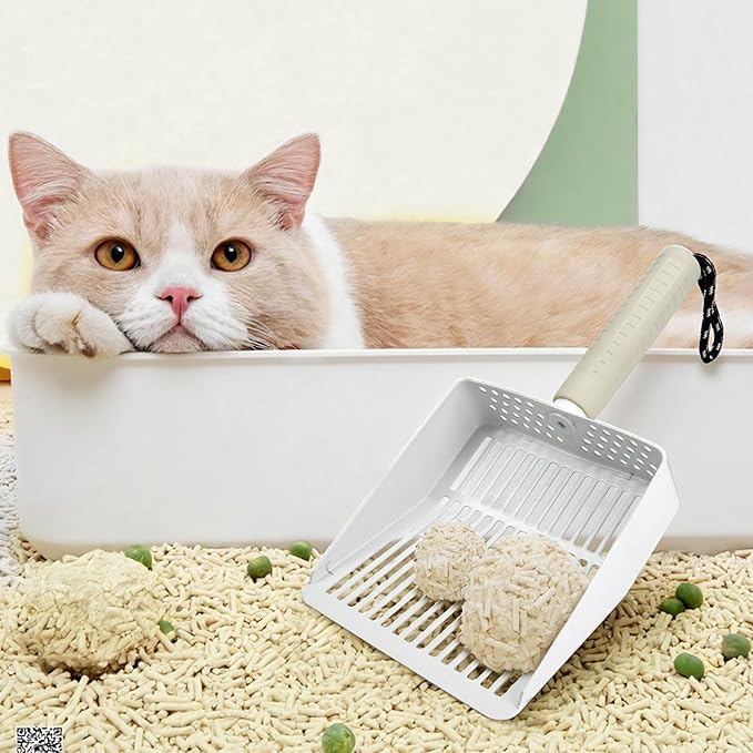 Metal Cat Litter Scooper with Holder, Stainless Steel Metal Litter Scoop - Image 7