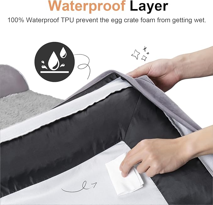 Large Dog Bed Orthopedic Washable: Jumbo Dog Bed Bolster Extra Large Dogs Egg - Image 4