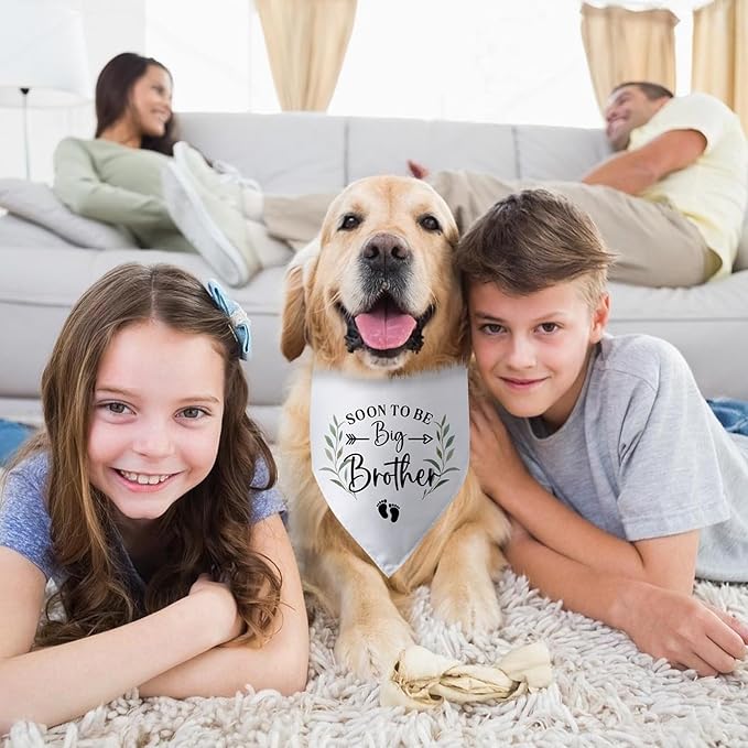 Soon to Be Big Brother Dog Bandana Baby Announcement Dog Gender Reveal Outfit - Image 4