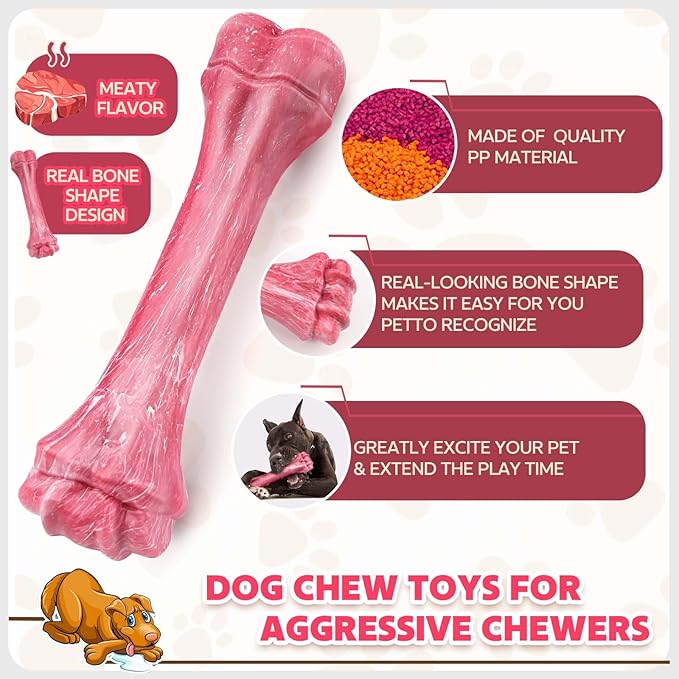 Dog Toys for Aggressive Chewers, Indestructible Dog Bones for Aggressive Chewers - Image 4