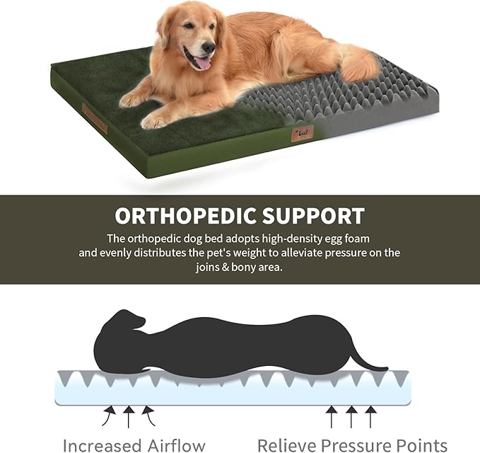 Orthopedic Dog Crate Bed for Extra Large Dogs, XXL Waterproof Comfort Pet Bed - Image 4