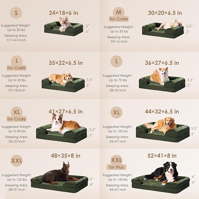 EHEYCIGA Orthopedic XL Dog Beds, Waterproof Memory Foam Dog Bed - Image 2