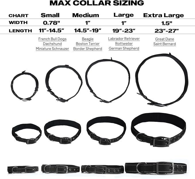 PetiFine Dog Collars for Medium Dogs, Neoprene Padded and Adjustable, - Image 5