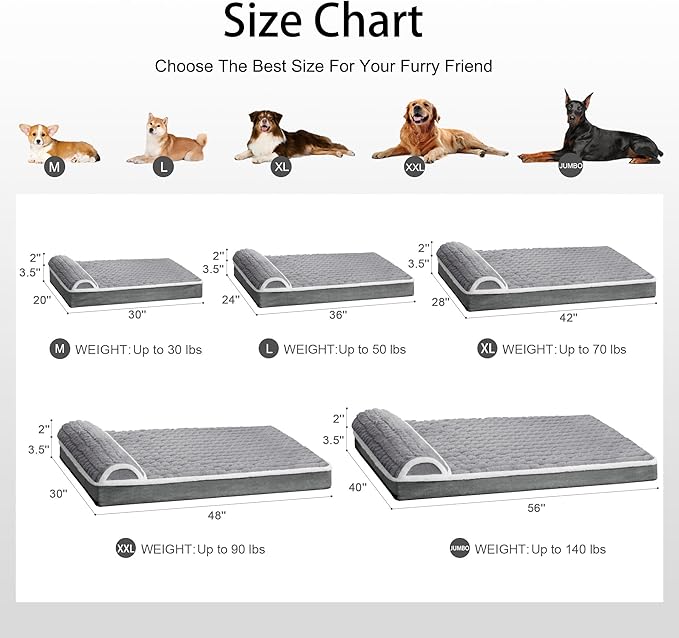 Orthopedic XL Dog Bed Large Sized Dog - Image 7