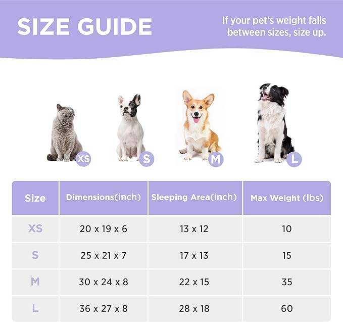 LE SURE Cute Dog Bed for Small Dogs & Cats- Washable Puppy Beds, Cozy Rectangle - Image 7