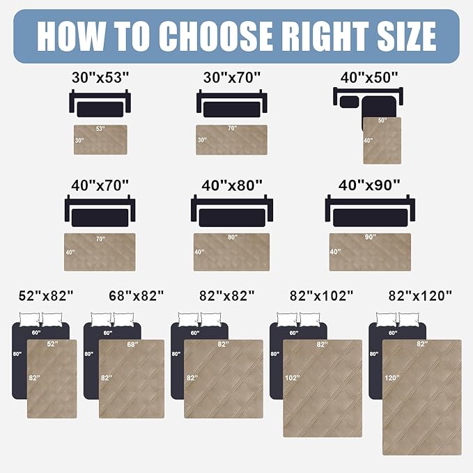 Smiry Waterproof Dog Bed Cover Blanket 40x80, Soft Reversible Pet Blanket - Image 6