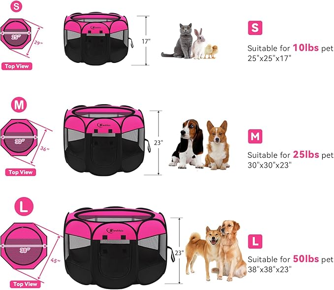 Dog Playpen, Puppy Pet Playpens Indoor - Image 7