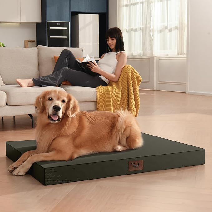 Outdoor Dog Bed for Small Dogs & Cats, Waterproof Dog Crate Mat Orthopedic Egg - Image 5
