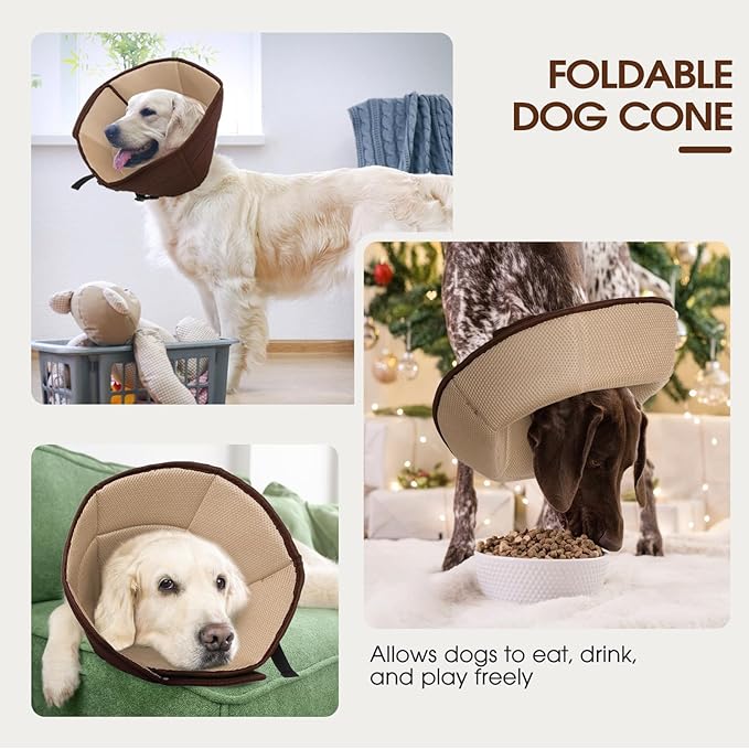 Dog Cone Collar After Surgery for Large Dogs, Adjustable Soft Cone for Dogs to - Image 6