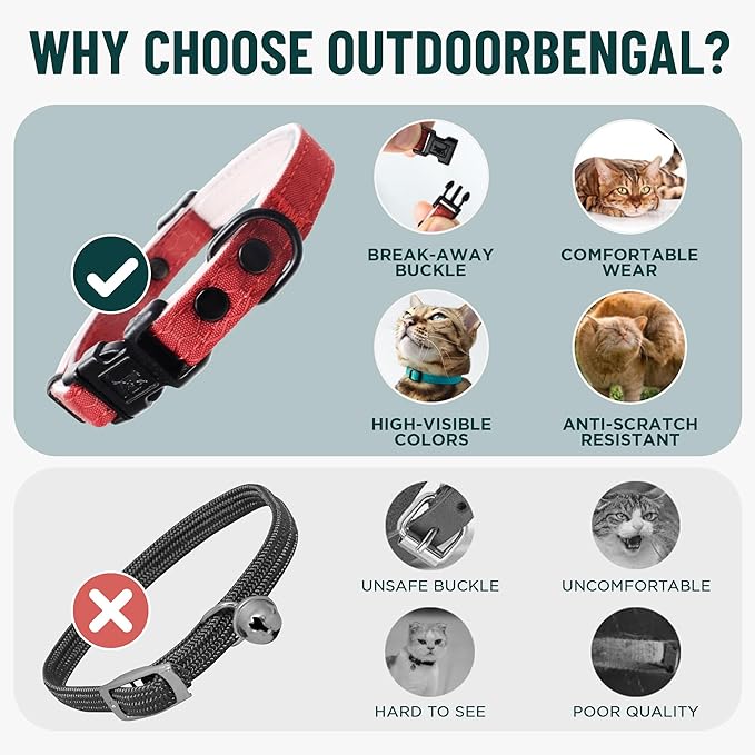 OutdoorBengal Red Breakaway Kitten Collar - Image 3