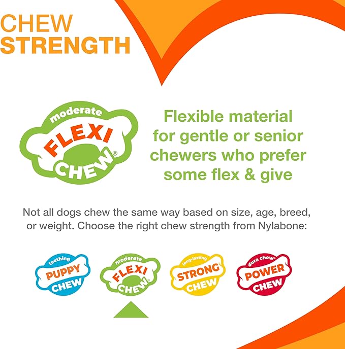Nylabone Original Bone Flexi Chew Toy - Image 3