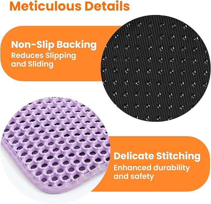 Extra Large Cat Litter Mat, 30x22 Inches Honeycomb Double Layer Cat Litter - Image 8