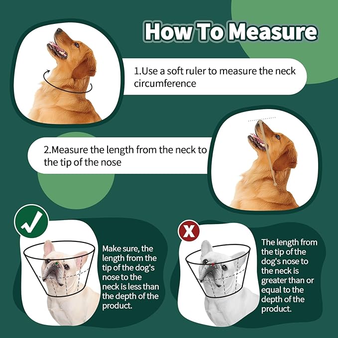 Dog Cone Collar After Surgery, Adjustable Soft Recovery Cone - Image 3