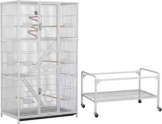 Yaheetech 69-Inch Extra Large Wrought Animal Cage Metal 3 Levels Small Animal - Image 8