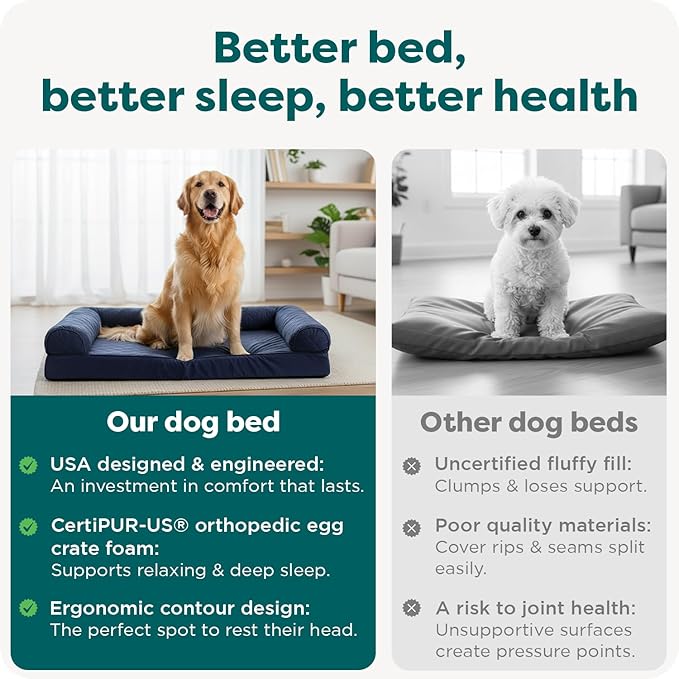 Furhaven Orthopedic Dog Bed for Large/Medium Dogs w/ Removable Bolsters & - Image 7