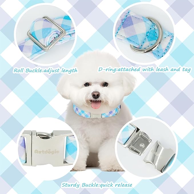 Cotton Collar for Dog，Soft Adjustable Dog Collars for Small Dogs, Cute Dog - Image 4