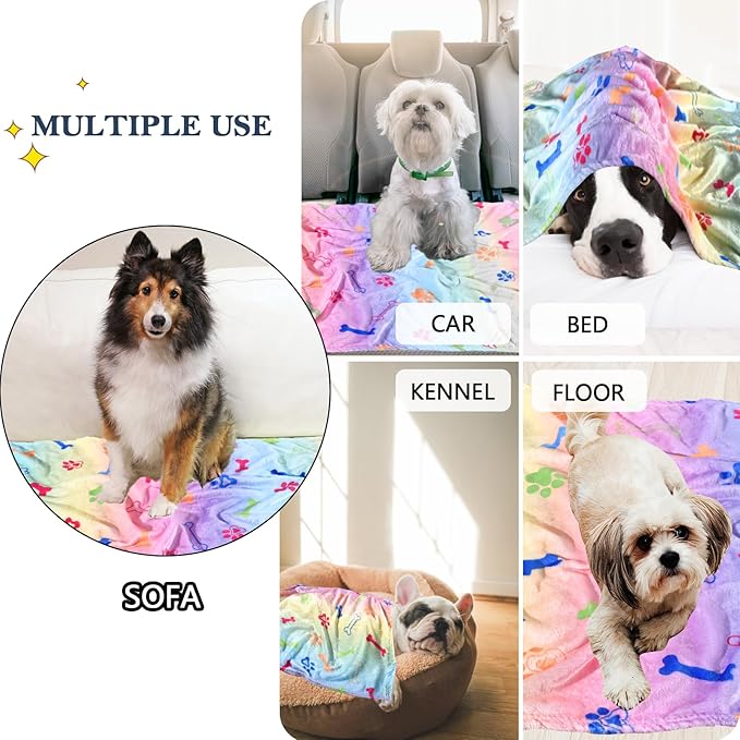 Dog Blanket, Super Soft Fluffy Premium Fleece Pet Puppy Blanket - Image 4