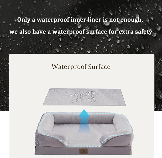 Bedfolks Orthopedic Dog Bed XXL, Waterproof Dog Sofa Bed - Image 3
