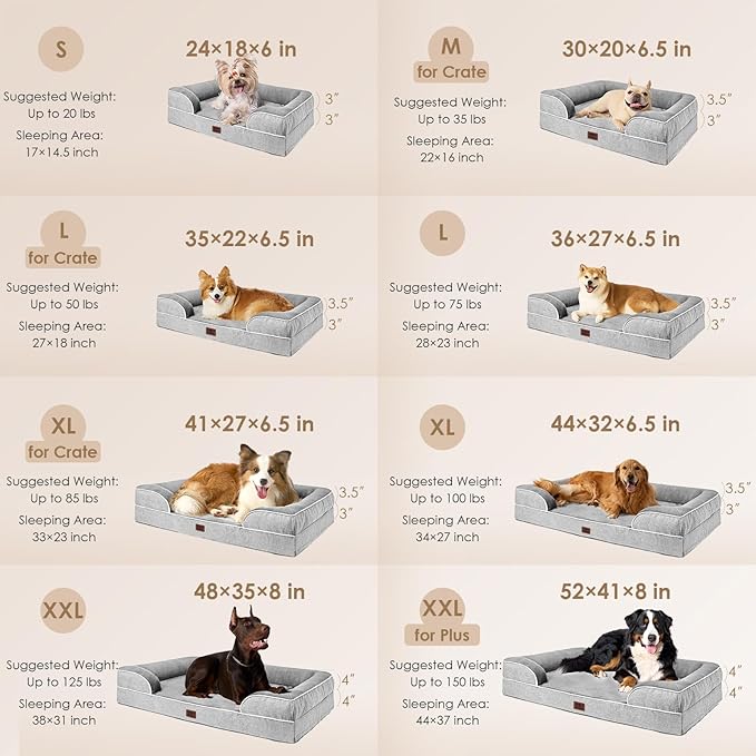 EHEYCIGA Orthopedic Dog Beds for Large Dogs, Waterproof Memory Foam Large Pet - Image 2