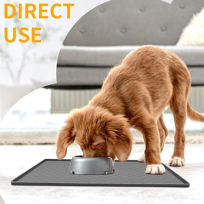Ptlom Pet Placemat for Dog and Cat, Mat for Prevent Food and Water Overflow - Image 3