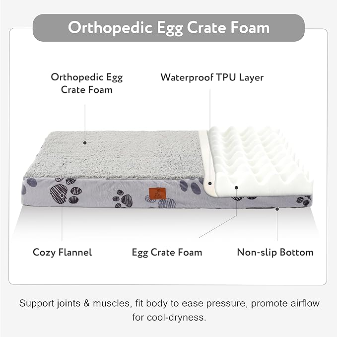 Waterproof Orthopedic Dog Bed for Large Medium Sized Dogs 35x22 Inch - Image 2