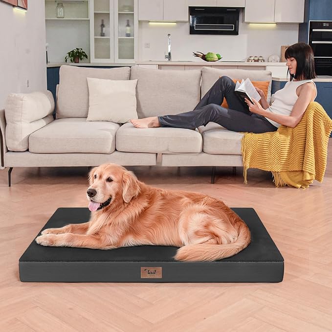 Large Comfy Washable Dog Bed, Orthopedic Egg Crate Foam Dog Crate Mat - Image 7