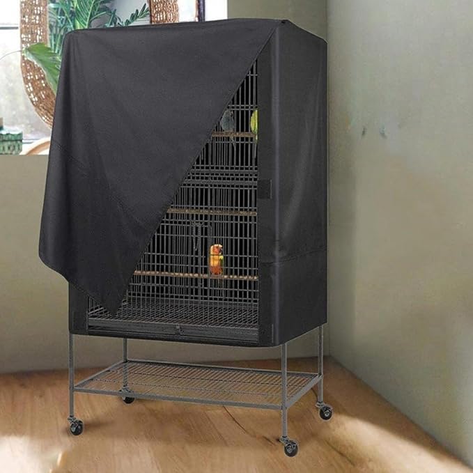 Bird Cover for Cage, Breathable Black Out Lightweight Washable Dust Proof Hood - Image 2
