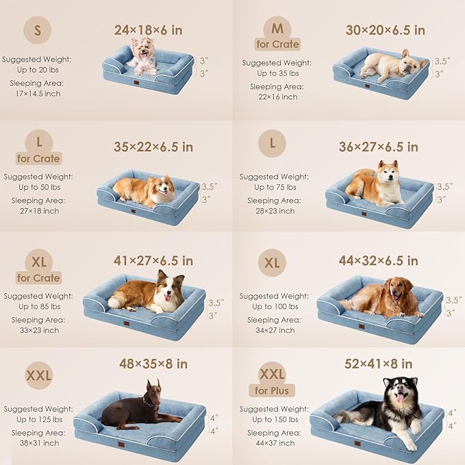 EHEYCIGA Orthopedic Dog Bed for Small Dogs, Waterproof Memory Foam Small Dog - Image 2