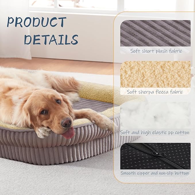 Orthopedic Dog Bed for Medium, Large Dogs Breeds, High Density Egg Crate Foam - Image 3
