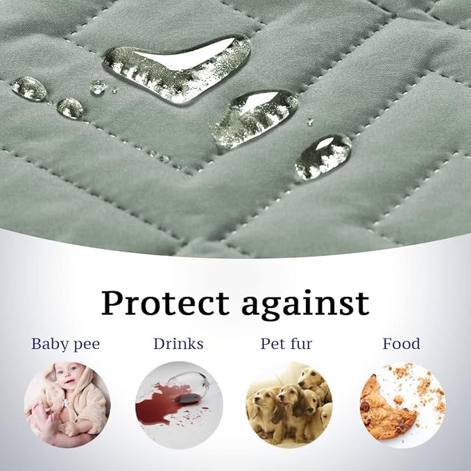 H.VERSAILTEX Futon Cover Reversible Sofa Slipcover Furniture Protector Water - Image 4