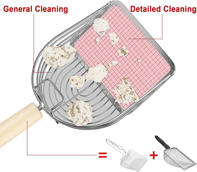 Ownpets Iron Metal Cat Litter Scoop, Heavy Duty Kitty Litter Scooper & Speed - Image 3