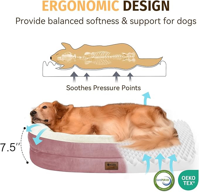 Orthopedic Waterproof Large Dog Bed: Memory Foam Washable Dog Bed - Image 3