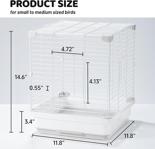 14.6" Portable Travel Bird Cage, Parrot Cage, Ample Room - Image 2