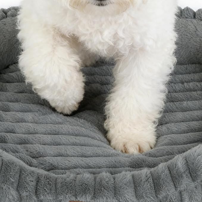 Cute Washable Dog Bed for Small Dogs -Soft Plush Calming Puppy & Cat Bed - Image 7