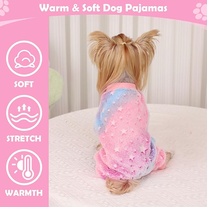 Dog Pajamas Small Girl Female, Warm Winter Extra Small Dog Clothes, Cute Fleece - Image 2