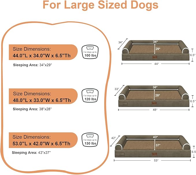 Large Dog Bed Orthopedic Washable: Extra Large Sized Beds - Image 6