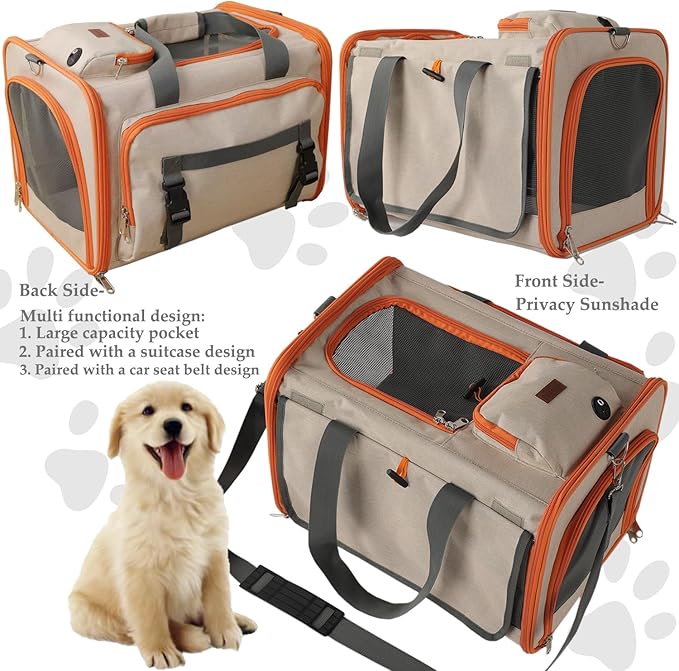 Dog Carriers for Small Dogs Stylish Cats Carrier Airline Approved Pets - Image 4