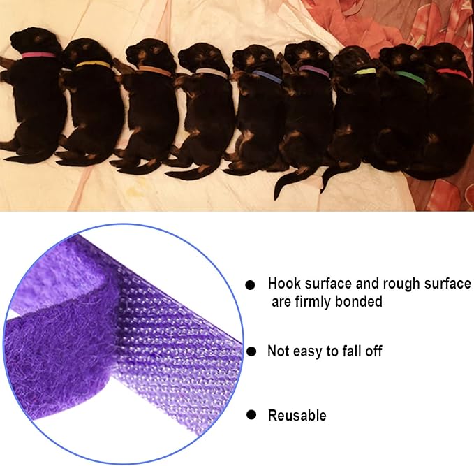 30 Pcs Puppy ID Collar Whelping Newborn Pet Collars Double-Sided Soft - Image 4