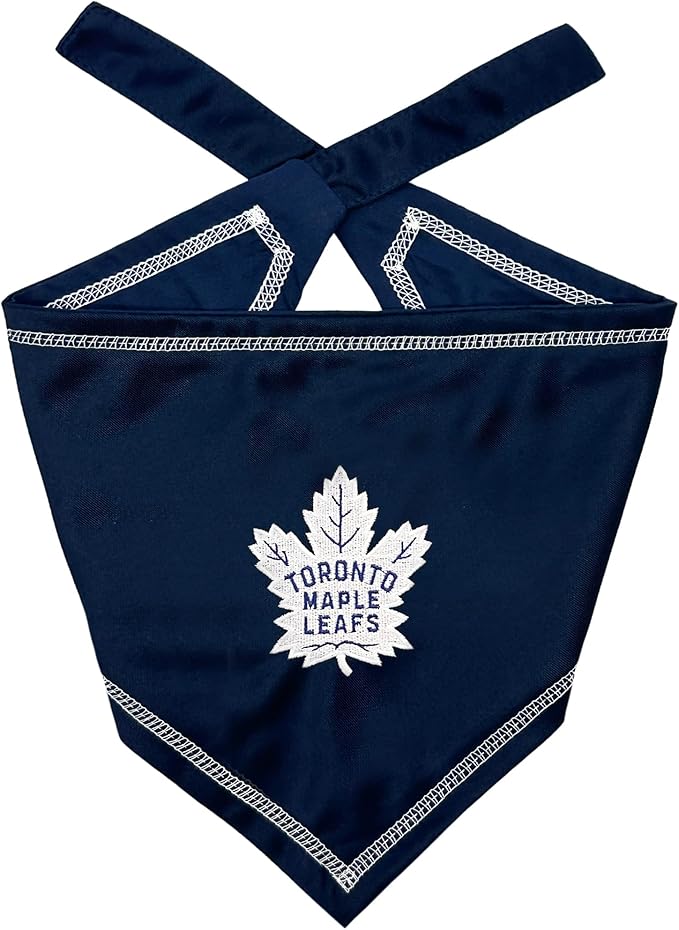 Pets First NHL Toronto Maple Leafs TIE Bandana, Size Large/X-Large. Dog Bandana by PETSFIRST