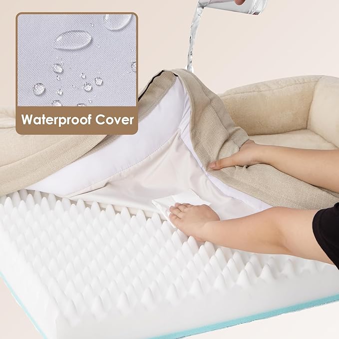EHEYCIGA Orthopedic Dog Bed for Medium Dog, Waterproof Liner & Washable - Image 4