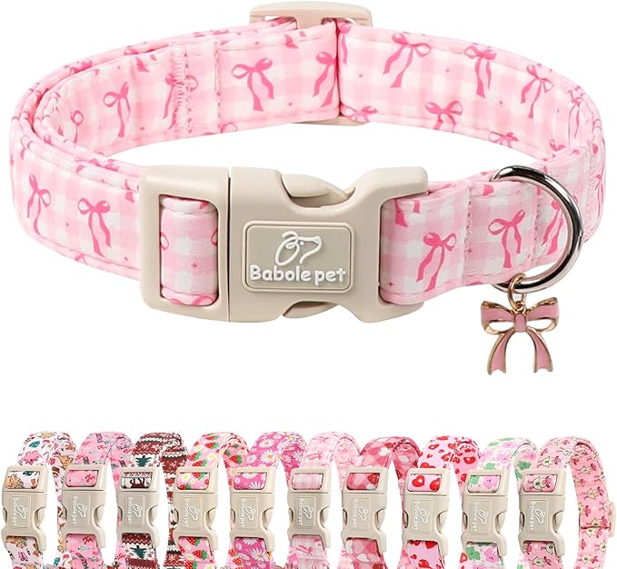 Girl Dog Collar for Large Dogs by Babolepet