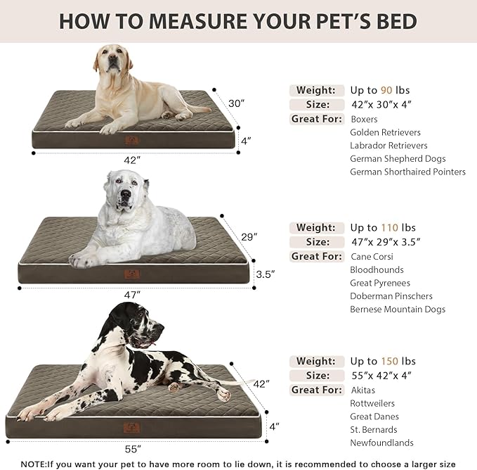 WNPETHOME Orthopedic Big Dog Beds Large Sized Dog, Waterproof Extra Large Dogs - Image 5
