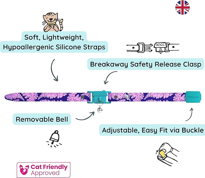 Kittyrama Botanicals Fern Cat Collar. Award Winning. Hypoallergenic, Quick - Image 3