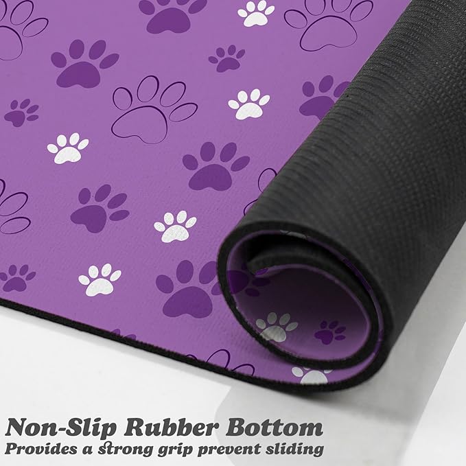 Dog Food Mat, Absorbent Water Bowl Mats Cat Pet Feeding Placemats 12 * 20 inch - Image 3