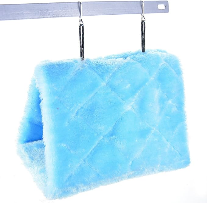 Winter Warm Bird Nest House Shed Hut Hanging Hammock Finch Cage Plush Fluffy - Image 7